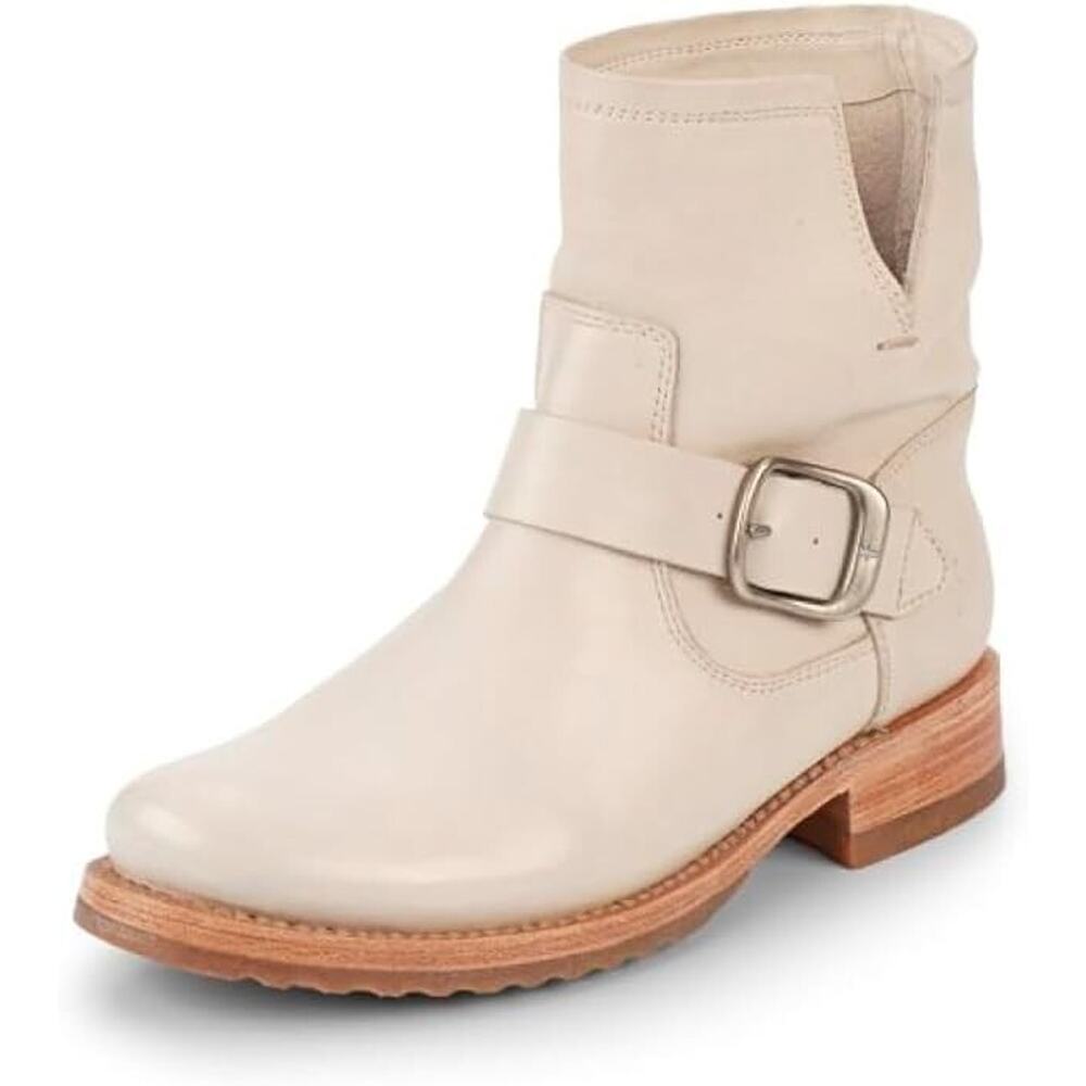 Frye Veronica Booties for Women 7 Full Grain Leather White GoodYear Welt FR40467